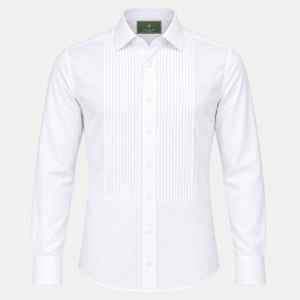 Pleated white shirt